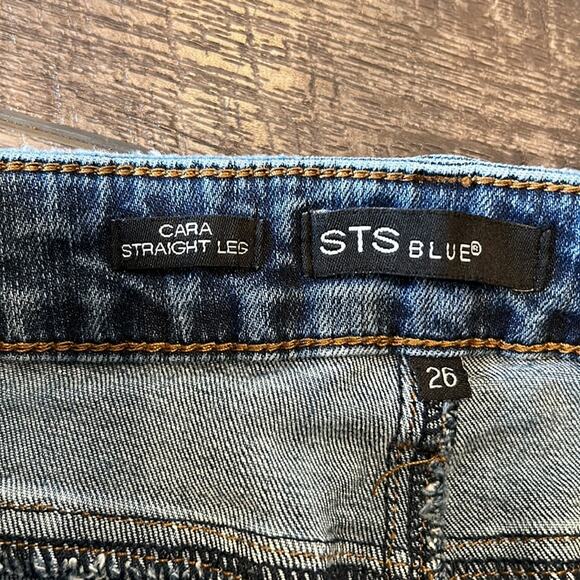 STS BLUE Cara Straight Leg Distressed Ankle Length Jeans 26 - Picture 6 of 7